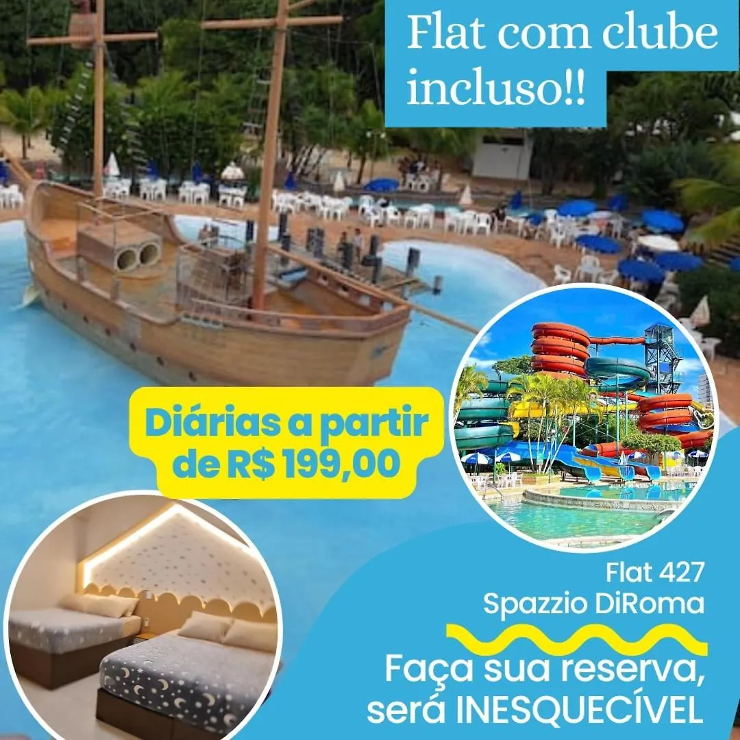 Flat Com Clube Diroma Gratis Todos Os Dias! Apartman Caldas Novas